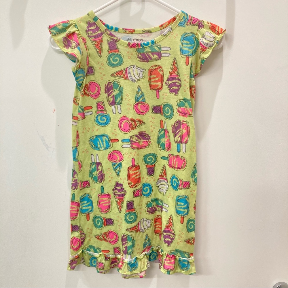 Kids Green Ice Cream Pajama Dress